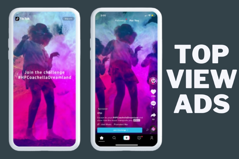 Hình thức Top View Ads trong TikTok