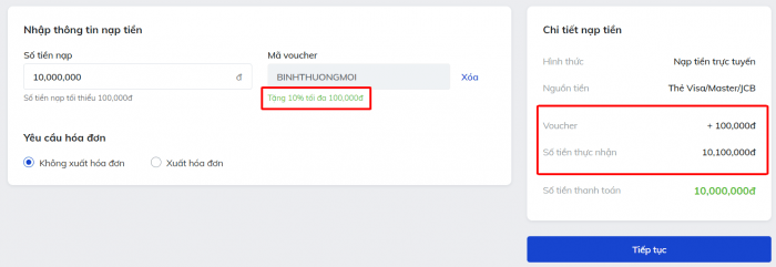 Kiểm tra lại thông tin nhận mã voucher