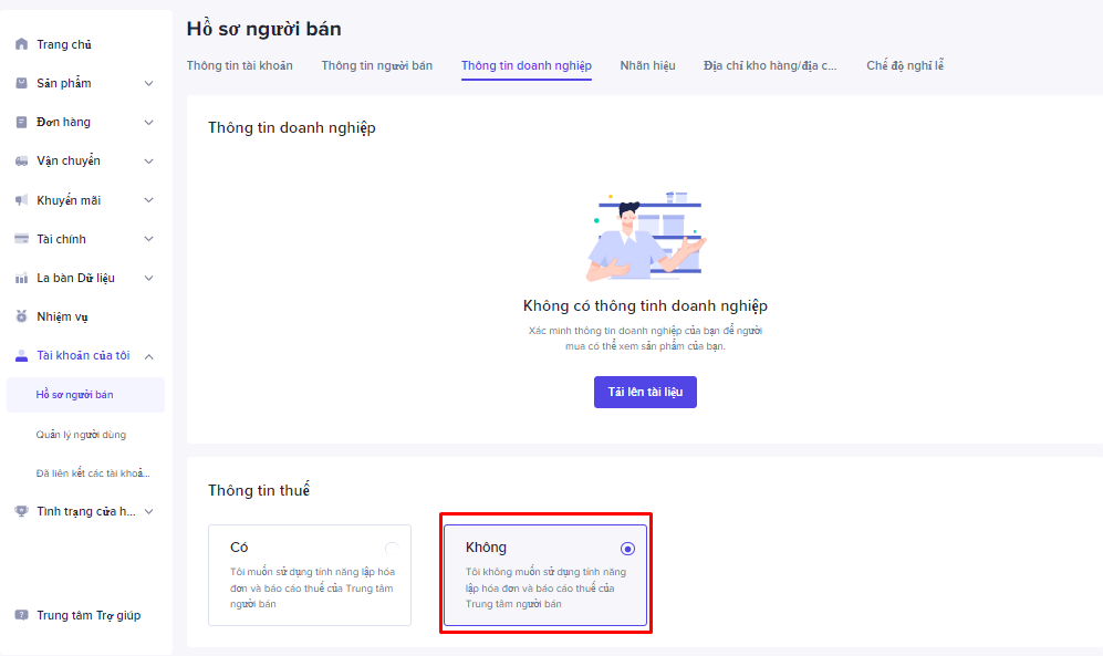đăng kí tài khoản tiktok shop cá nhân