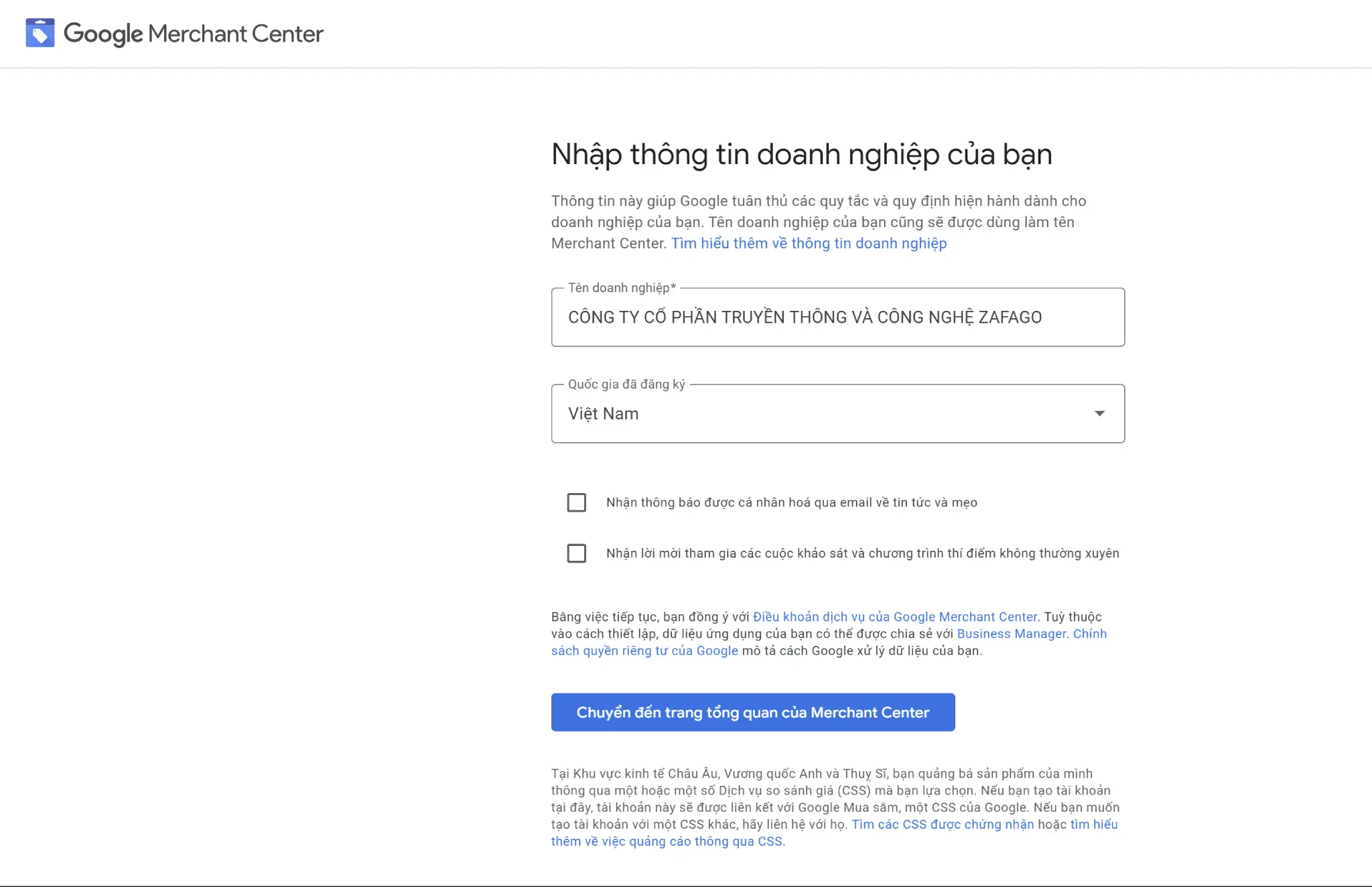 Google Merchant Center là gì? Hướng dẫn tạo tài khoản GMC (3)