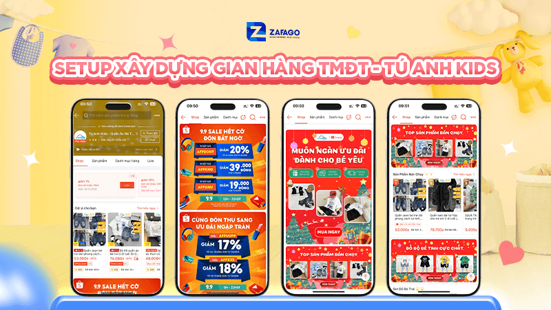 Setup Xây dựng gian hàng TMĐT - Tú Anh Kids