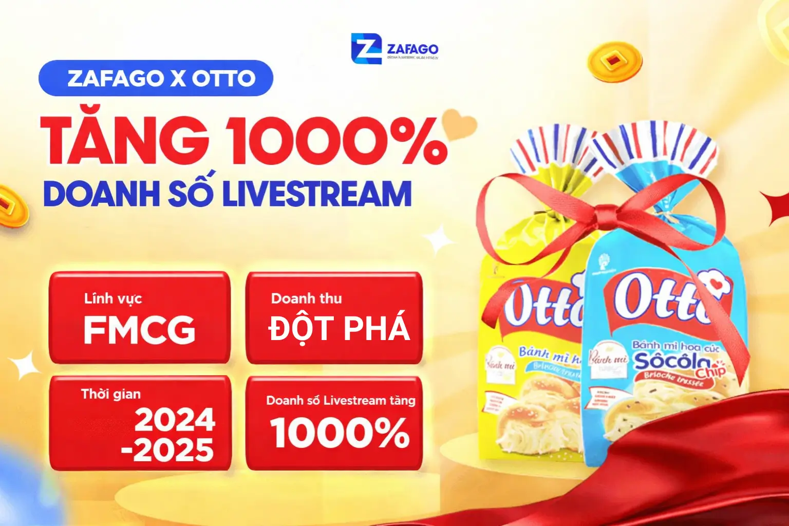 Zafago x Otto: “Cú hích Livestream” doanh số vượt 1000%