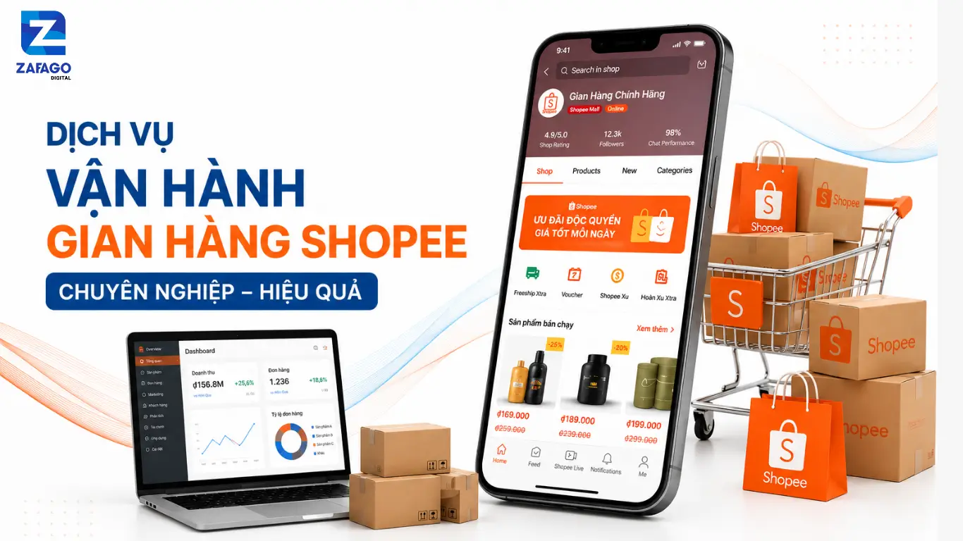 Vận hành gian hàng Shopee chuyên nghiệp
