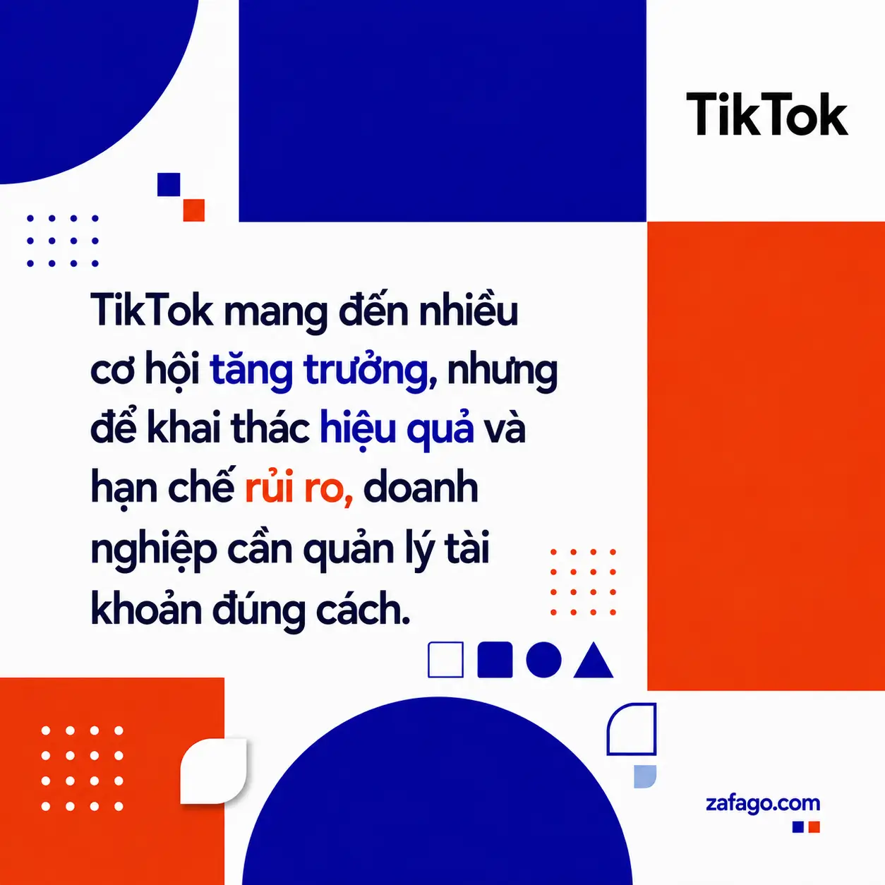 quản lý tài khoản tiktok