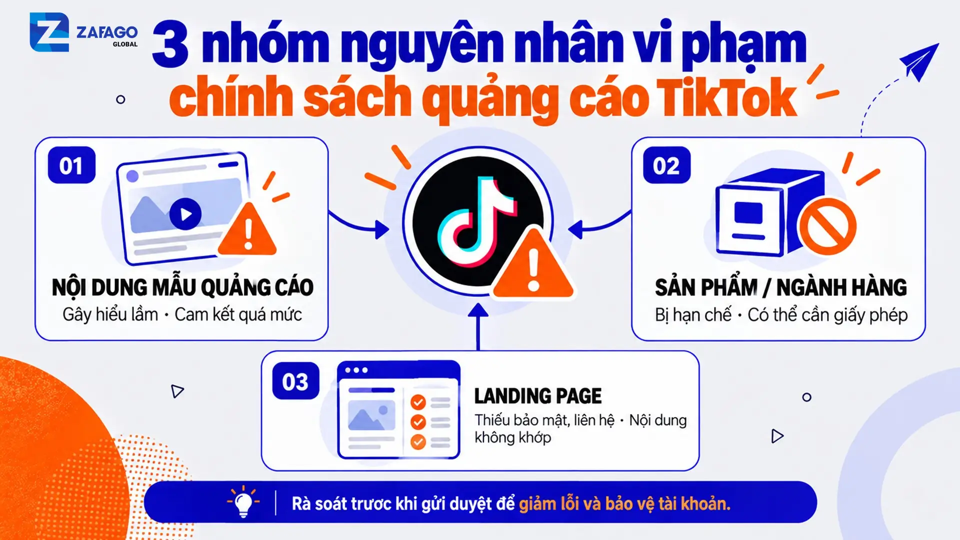 3 nhóm nguyên nhân vi phạm chính sách quảng cáo TikTok
