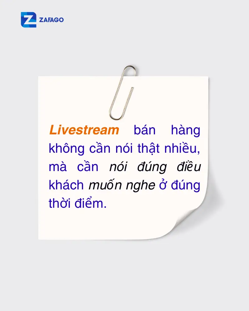 Triết lý kịch bản livestream bán hàng