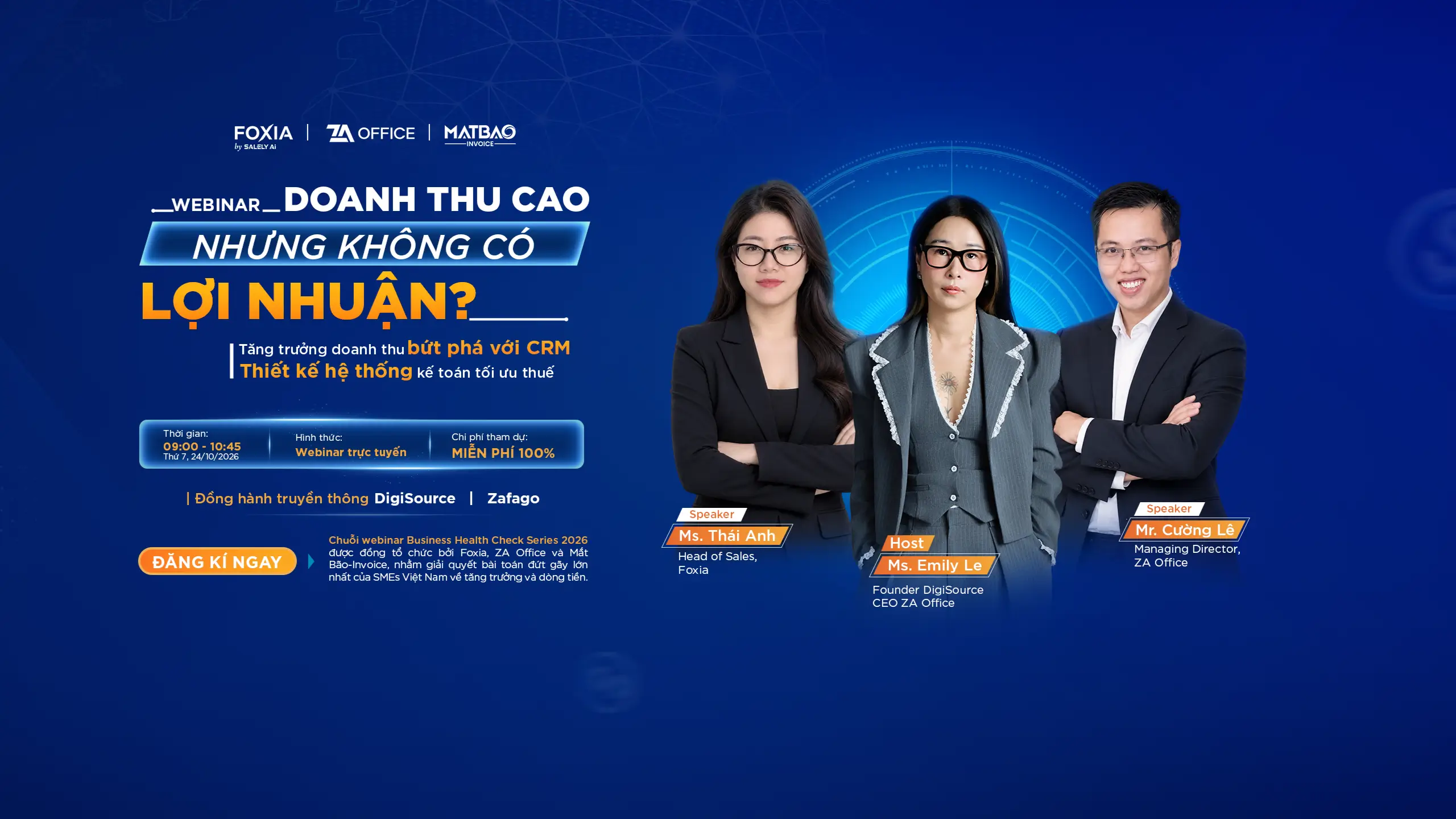 Business Health Check Series 2026: Webinar #001 - Doanh Thu Cao Nhưng Không Có Lợi Nhuận?