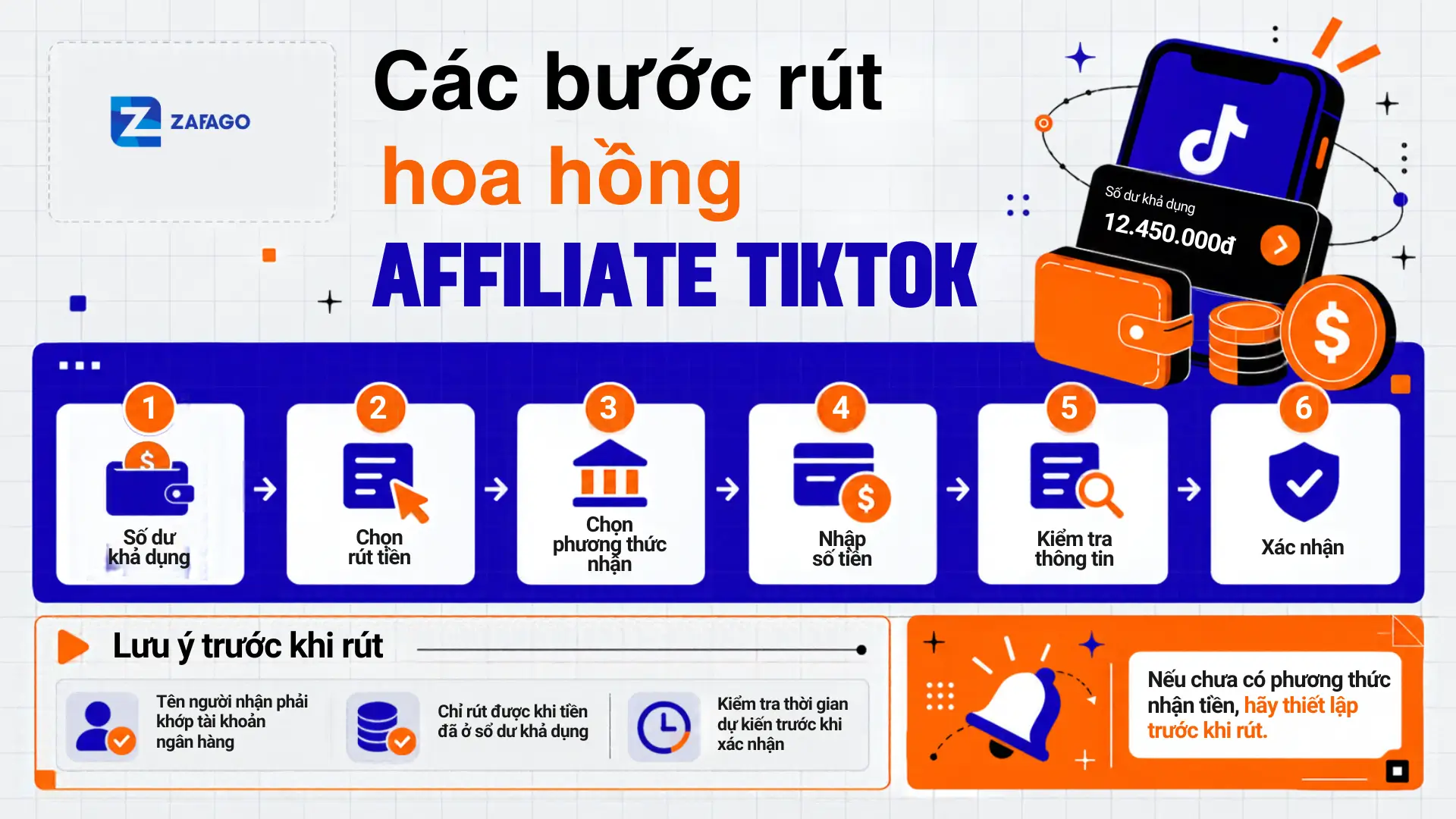 Cách rút tiền hoa hồng Affiliate TikTok về tài khoản