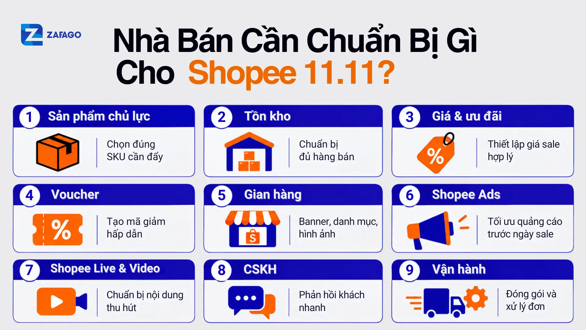 nhà bán cần chuẩn bị gì cho shopee 11.11