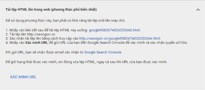 Google gửi mã xác mình tài khoản HTML