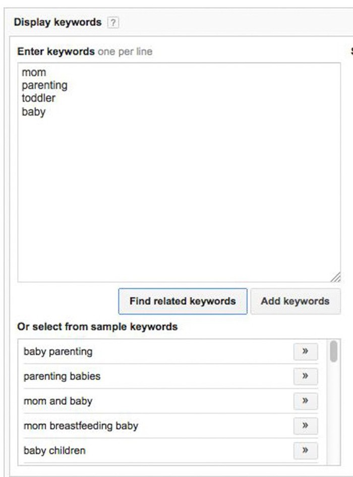 Những keyword được Google đề xuất thêm