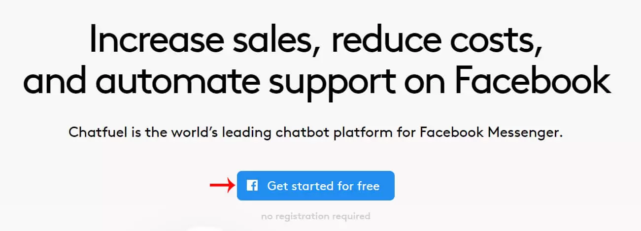 Đăng ký tài khoản Chatfuel bằng tài khoản facebook
