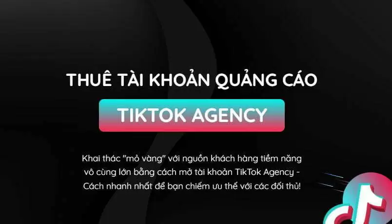 thuê tài khoản quảng cáo tiktok Agency