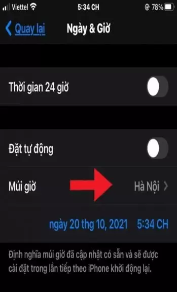 Hướng dẫn chỉnh múi giờ.