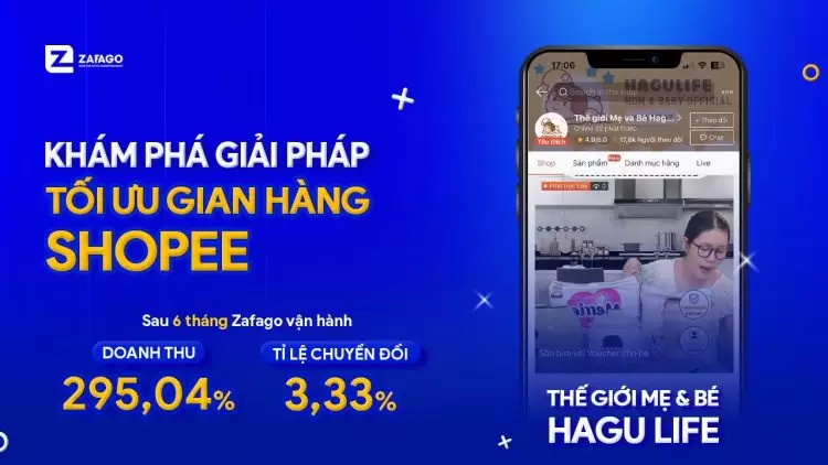 Giải pháp tối ưu gian hàng shopee cho thế giới mẹ và bé HAGU LIFE