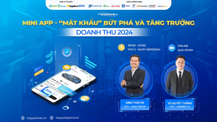 webinar Zalo mini app - Mật khẩu bứt phá và tăng trưởng doanh thu 2024