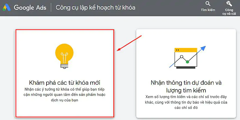 Hướng dẫn cách tạo và sử dụng Google Keyword Planner không cần chạy chiến dịch