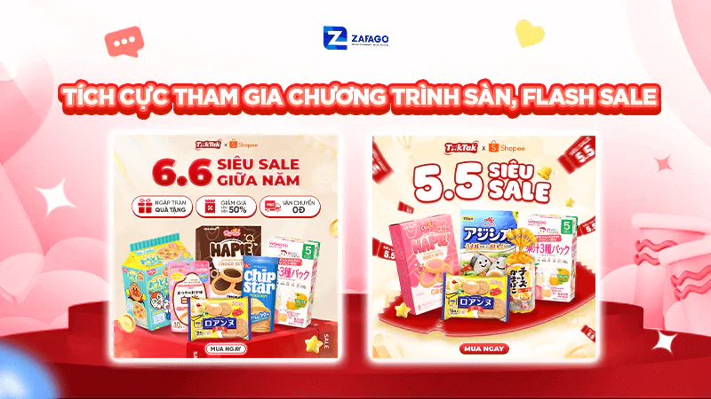 Tích cực tham gia Chương trình Sàn, Flash Sale