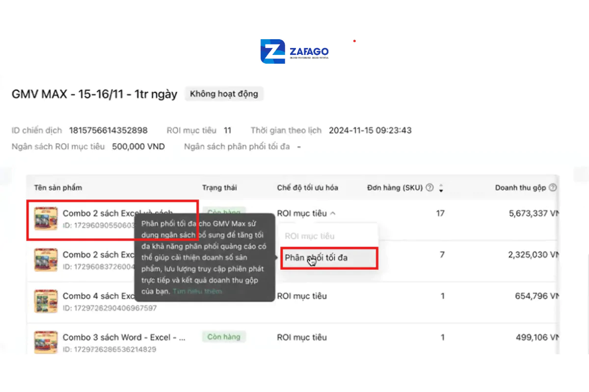 Lựa chọn sản phẩm mục tiêu