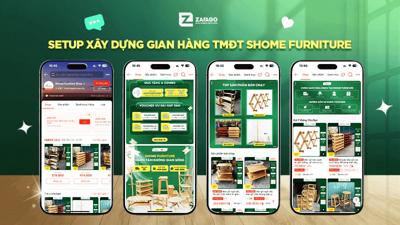 Setup Xây dựng gian hàng TMĐT - Shome Furniture