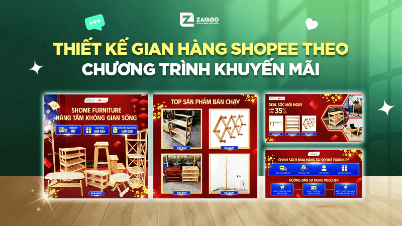 Thiết kế gian hàng Shopee theo Chương trình Khuyến mãi