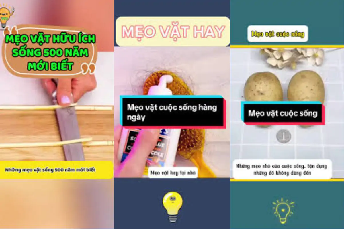 Các nội dung hướng dẫn mẹo vặt