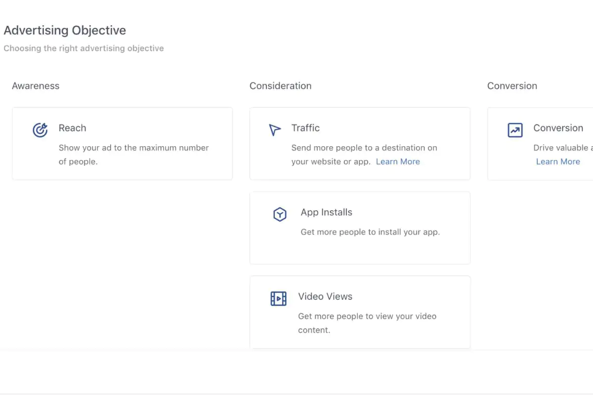 Các mục tiêu chạy quảng cáo Tiktok