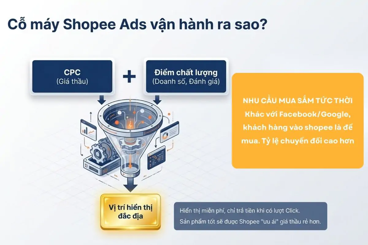 Cách vận hành của Shopee Ads