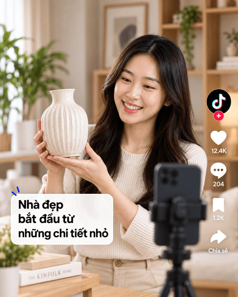 Mẫu nội dung TikTok phục vụ mục tiêu nhận diện và lượt xem