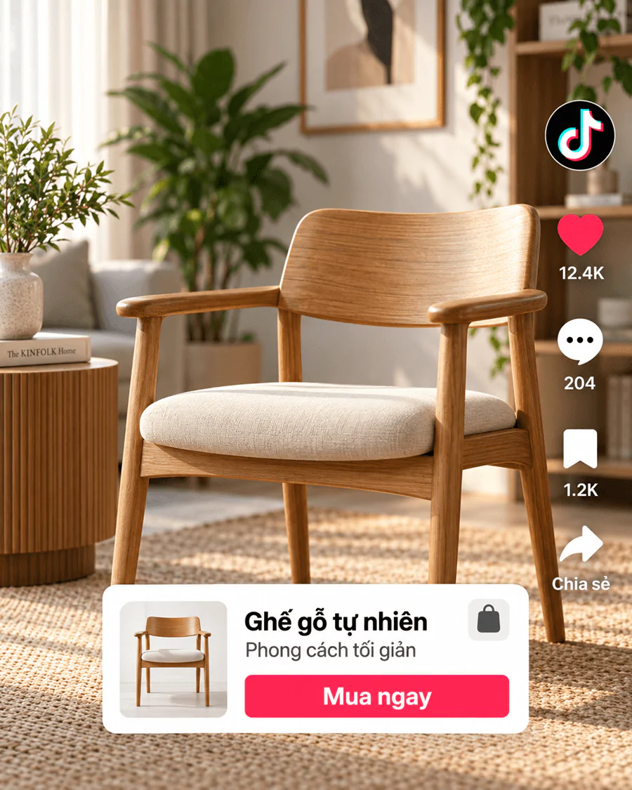 Mẫu nội dung TikTok hỗ trợ tương tác, tin nhắn và mua sắm