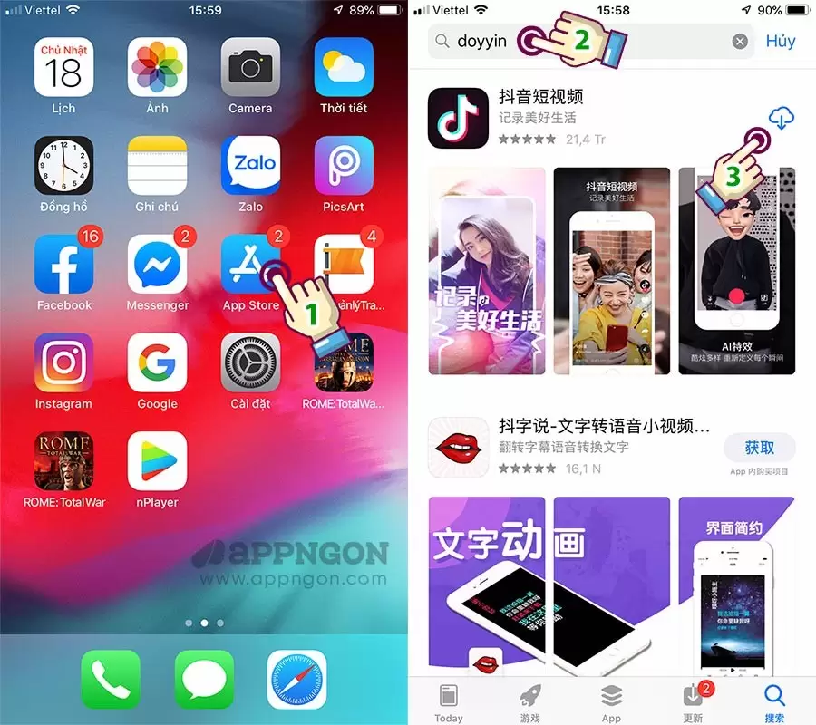 cách tải tiktok trung quốc trên iphone