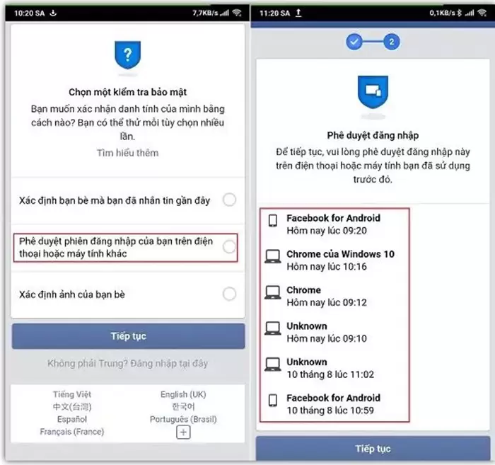 Mở khóa Facebook bằng Checkpoint thông qua trình duyệt