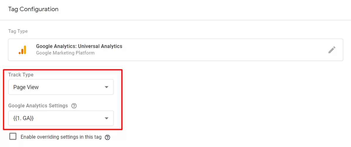 Lựa chọn Google Analytics