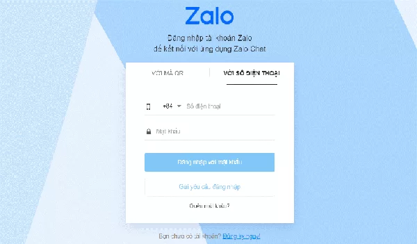 Đăng nhập vào ứng dụng Zalo